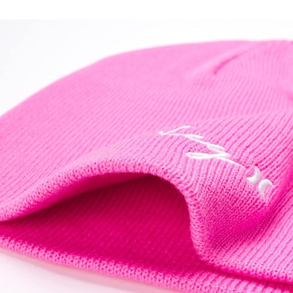 Hurley NWT Pink Script Staple Beanie - Picture 2 of 4